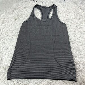 Lululemon Swiftly Tech Tank Hyper Stripe Black White